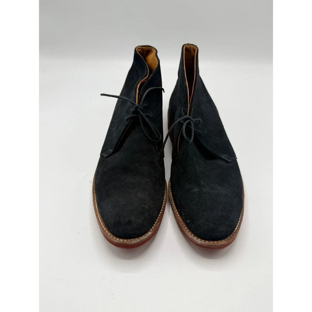 Walk-Over Mens Suede Chukka Boots Black Red Brick Sole 35010I Size 12 No Box